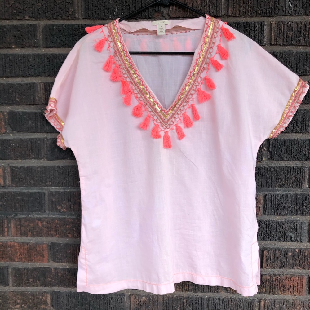 J.Crew Fringed Tassel Tunic